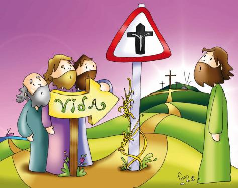 La cruz en el cruce del camino.